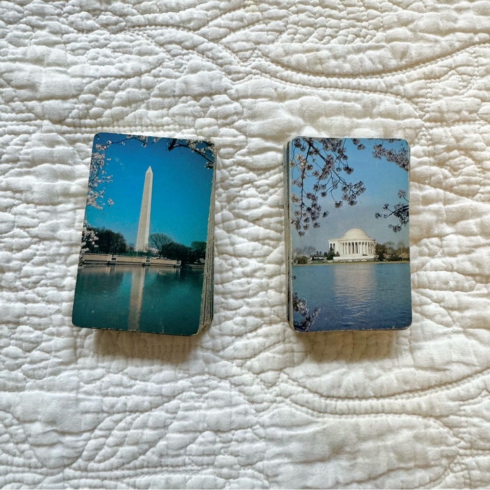 Vintage 60s Congress Playing Card Set of 2 Decks Washington DC Monuments
